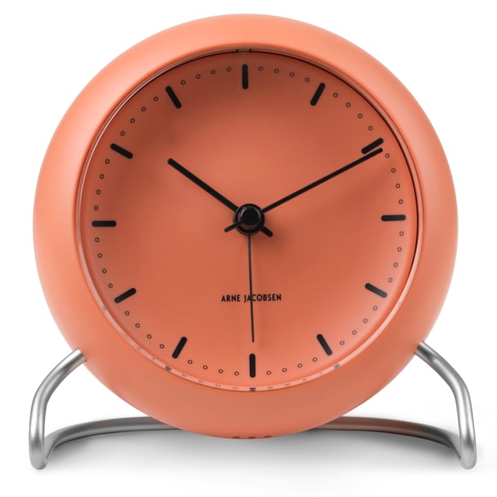 AJ City Hall table clock - pale orange - Arne Jacobsen Clocks