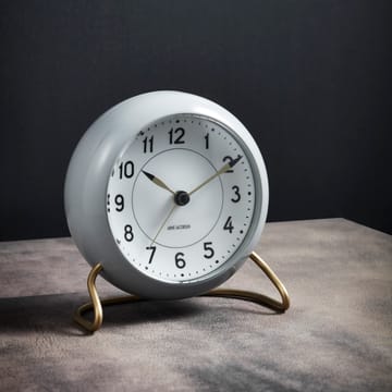 AJ Station clock 12 cm - grey-white - Arne Jacobsen Clocks