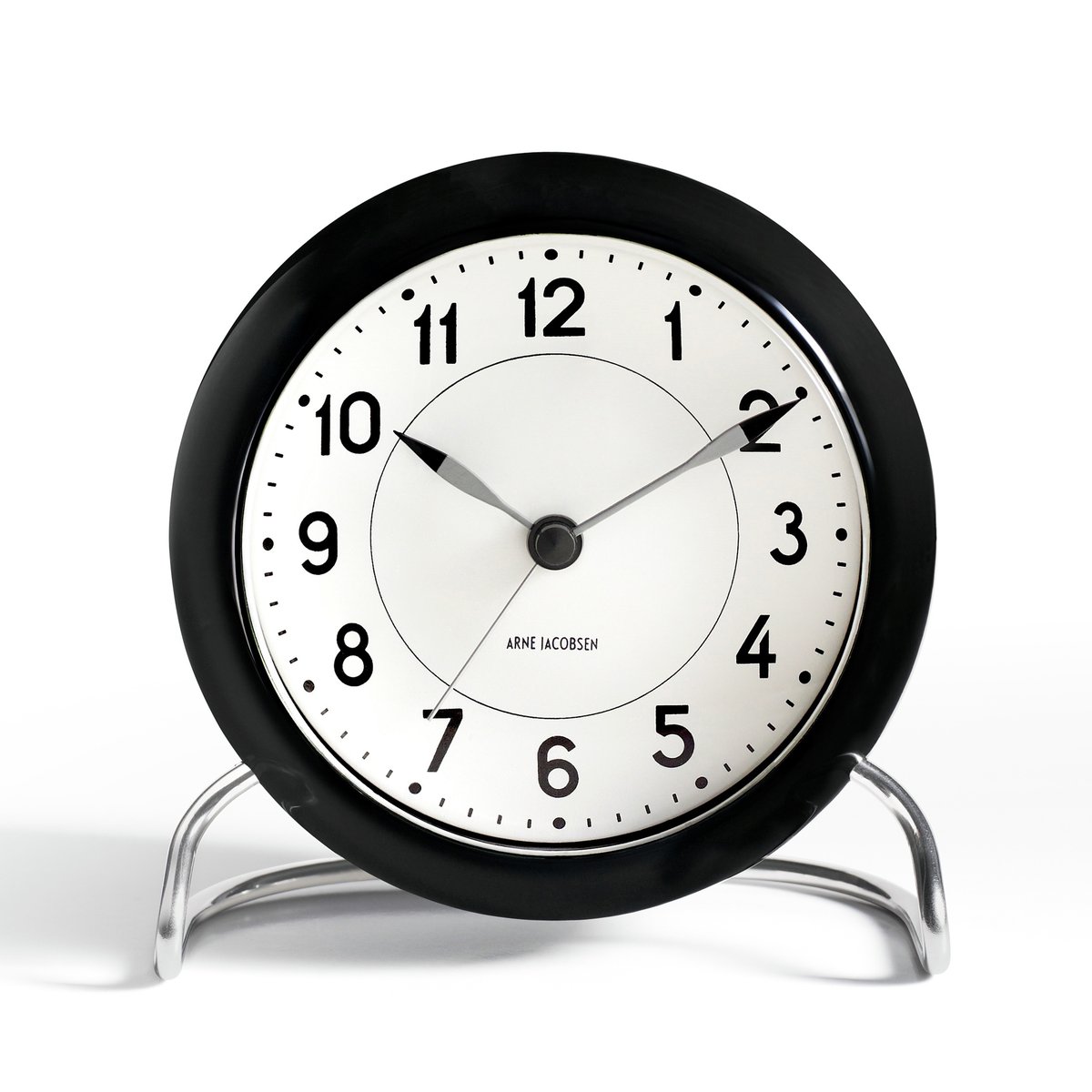 Arne Jacobsen Clocks AJ Station table clock black | Scandinavian Design | Mantel & table clocks | Black