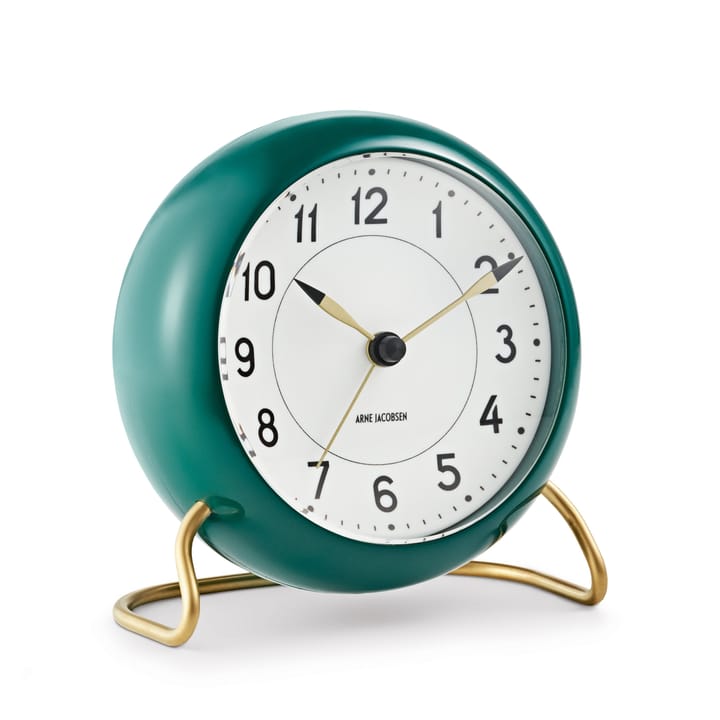 AJ Station table clock green - green - Arne Jacobsen Clocks