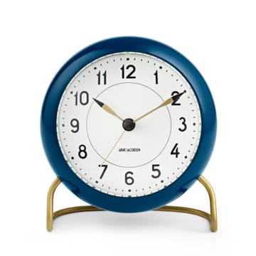 AJ Station table clock petrol blue - petrol blue - Arne Jacobsen Clocks