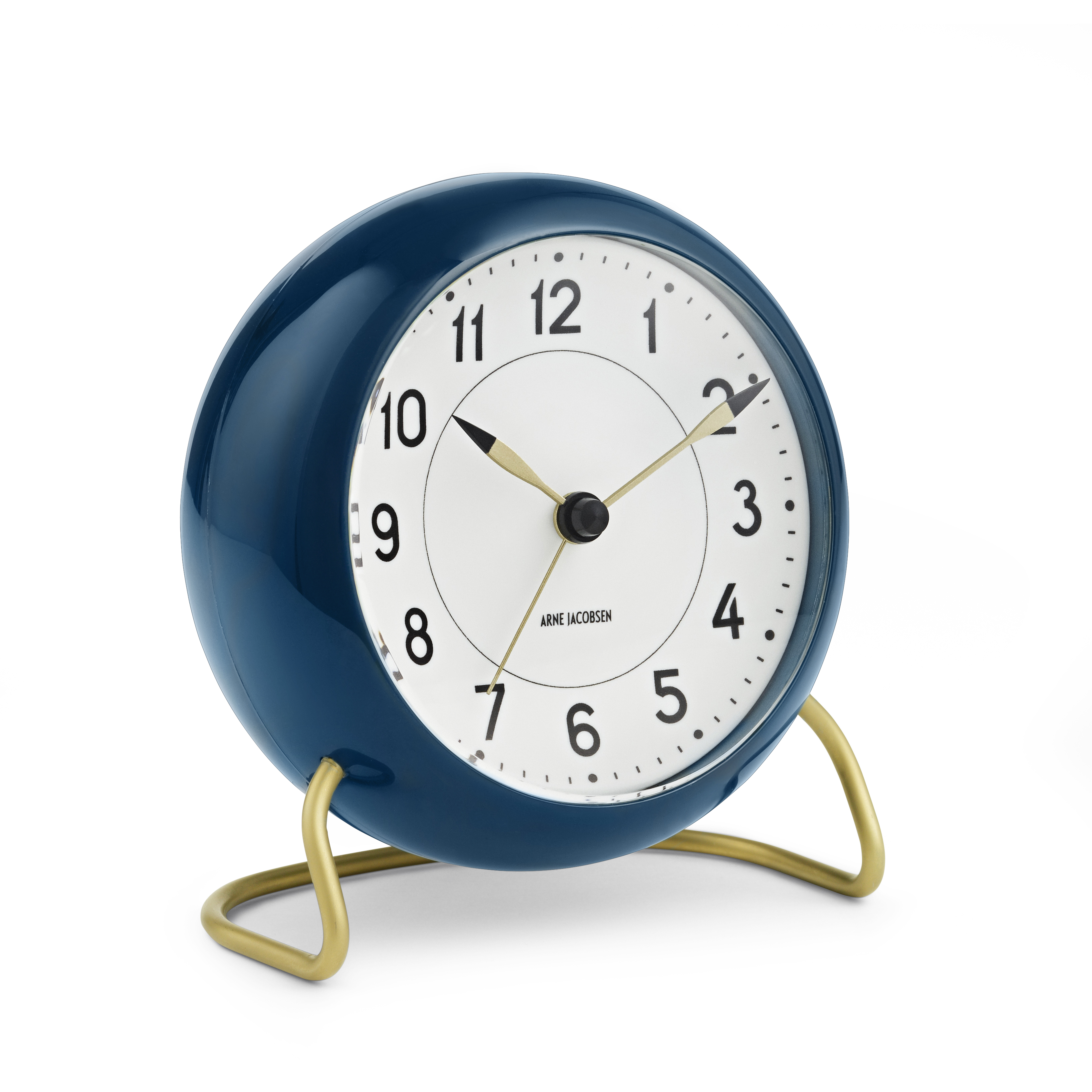 AJ Station table clock petrol blue from Arne Jacobsen Clocks AJ Station table clock petrol blue from Arne Jacobsen Clocks
