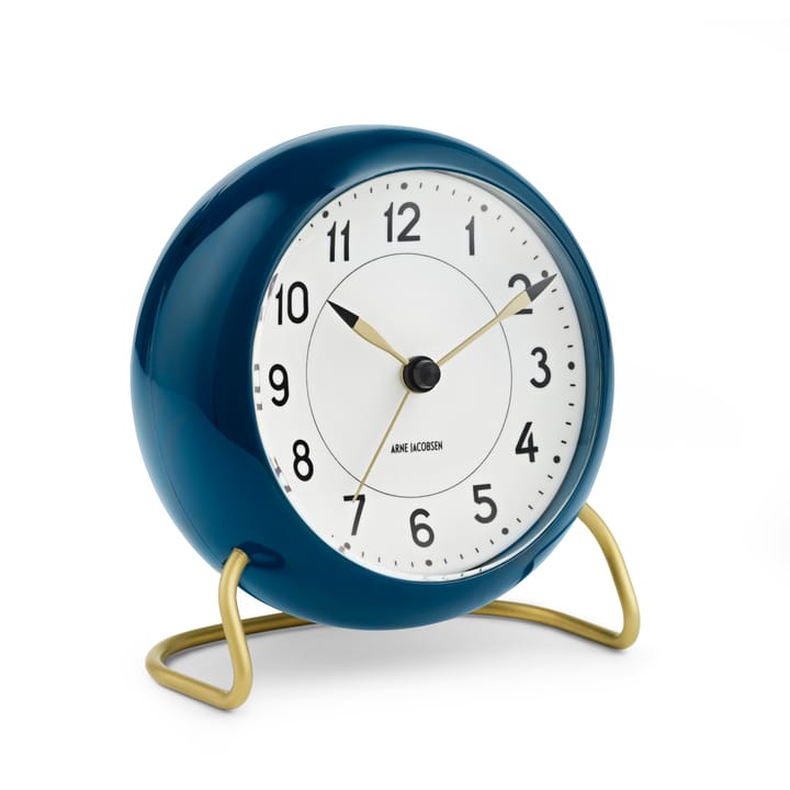 AJ Station table clock petrol blue - petrol blue - Arne Jacobsen Clocks