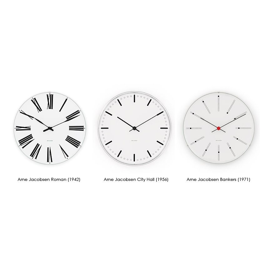 Arne Jacobsen Bankers wall clock from Arne Jacobsen Clocks 
