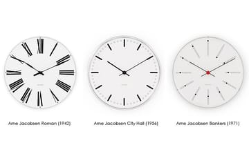 Arne Jacobsen City Hall - Ø 290 mm - Arne Jacobsen Clocks