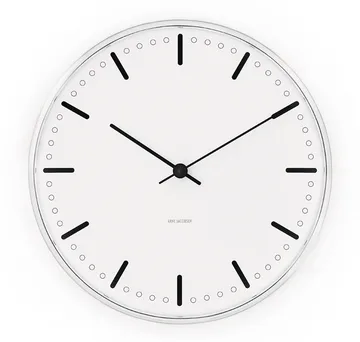 Arne Jacobsen City Hall - White, Ø16 cm - Arne Jacobsen Clocks