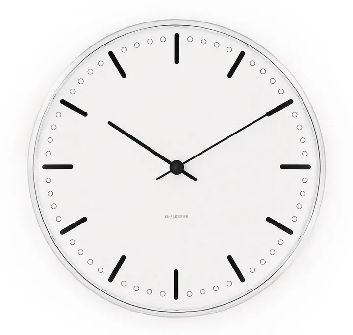 Arne Jacobsen City Hall - White, Ø16 cm - Arne Jacobsen Clocks
