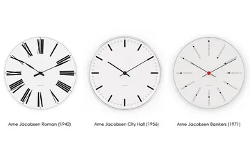 Arne Jacobsen City Hall - White, Ø16 cm - Arne Jacobsen Clocks