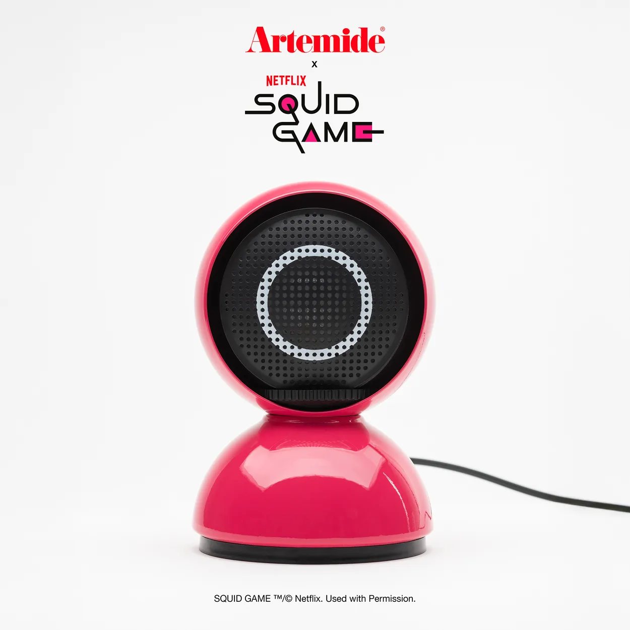 Artemide Eclisse x Squid Game table lamp Special Edition Guard pink