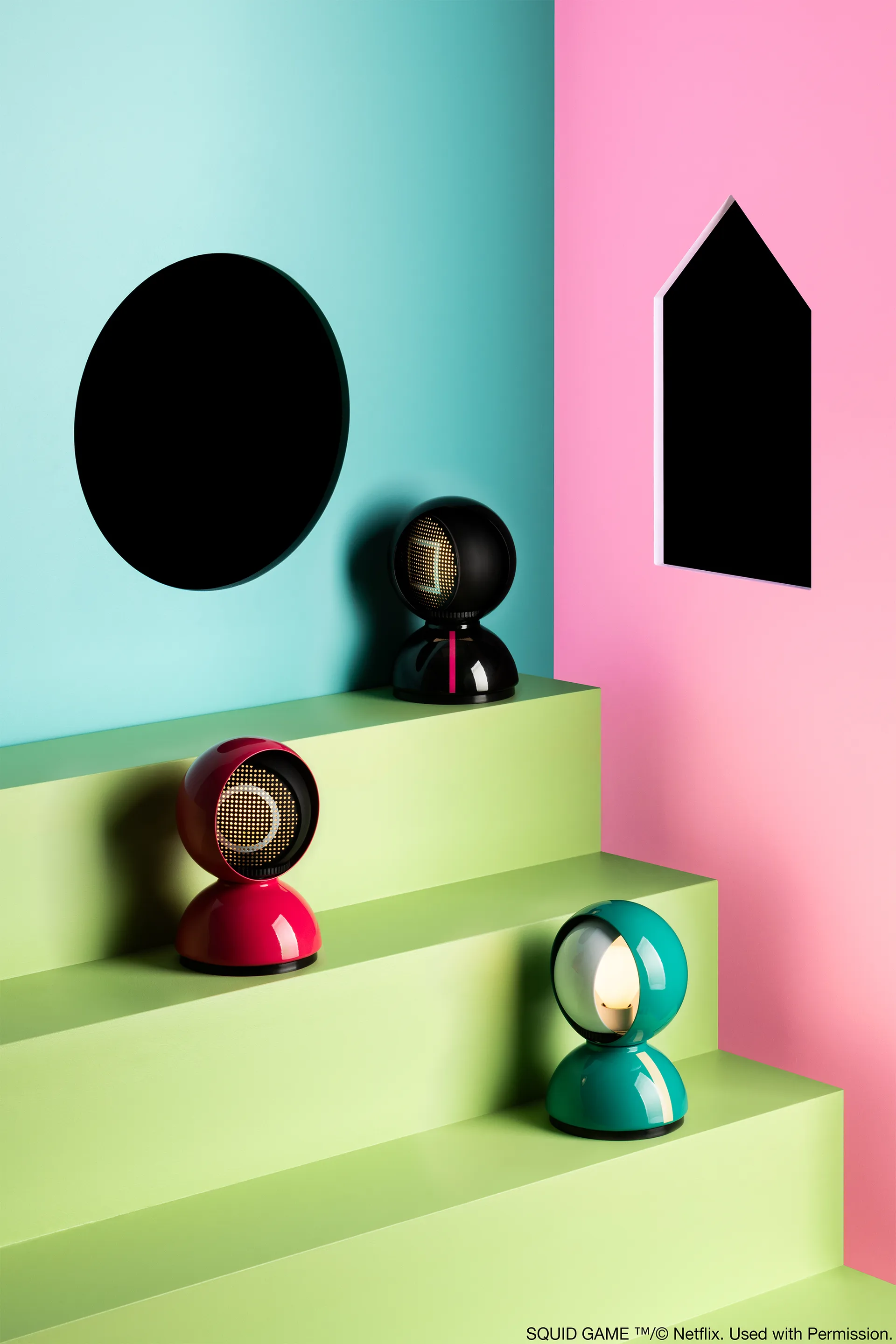 Eclisse x Squid Game table lamp Special Edition, Player Artemide