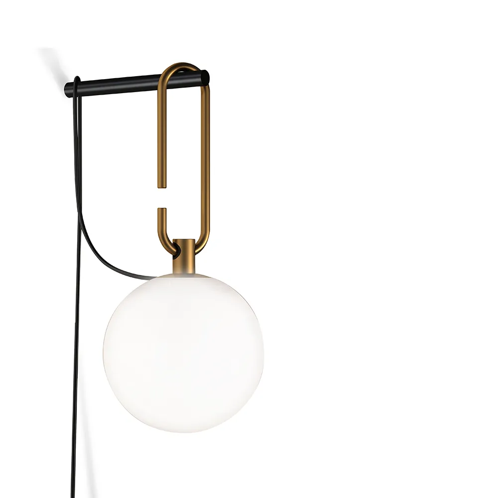 Artemide nh wall lamp Black-brass | Scandinavian Design | Wall lights | Gold-coloured