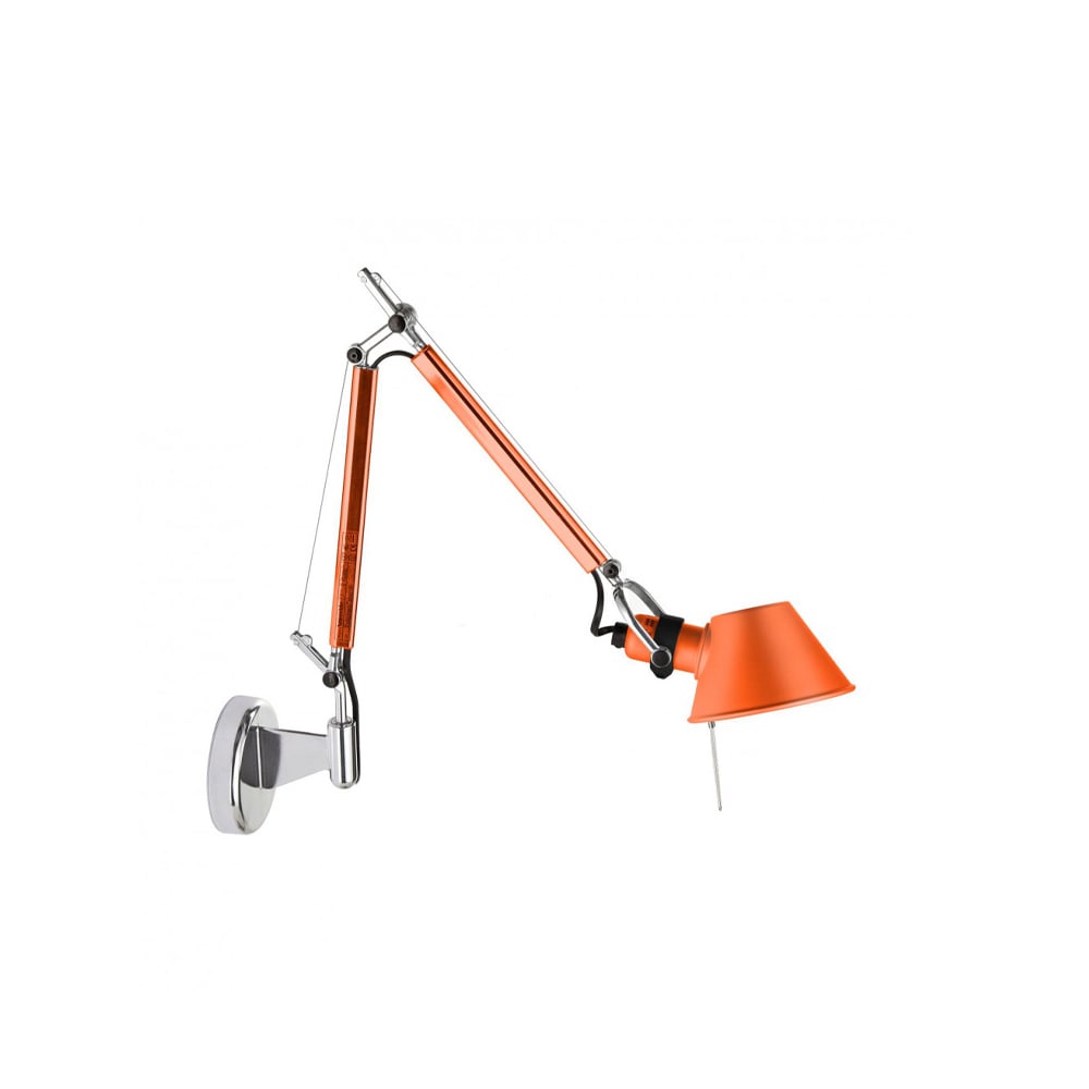 Artemide Tolomeo Micro wall lamp Anodized orange | Scandinavian Design | Wall lights | Orange