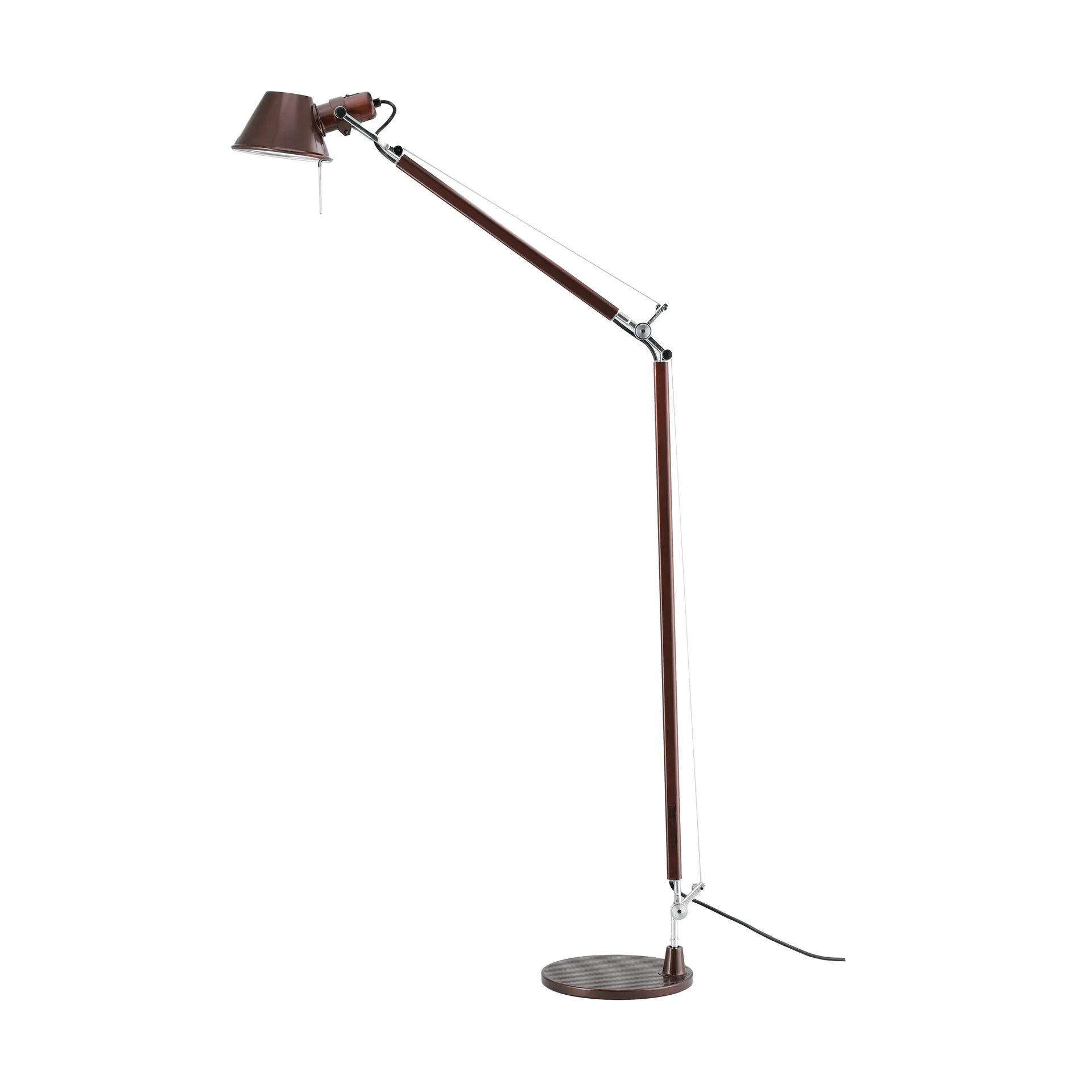 Tolomeo Reading floor lamp E27 special edition - Brown metallic, Lamp base Artemide