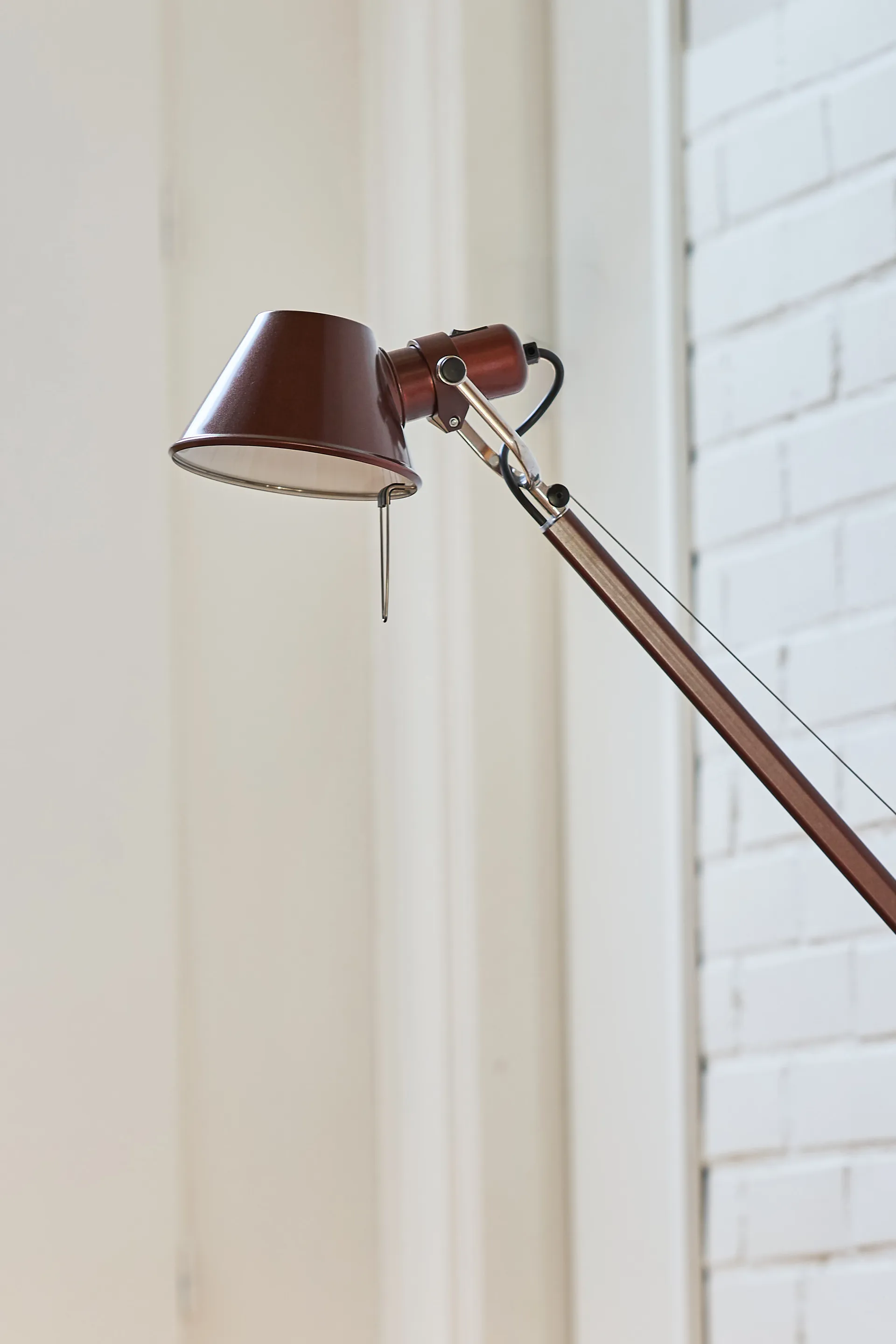Tolomeo Reading floor lamp E27 special edition - Brown metallic, Lamp base Artemide