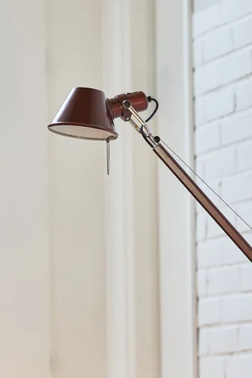 Tolomeo Reading floor lamp E27 special edition - Brown metallic - Lamp base - Artemide
