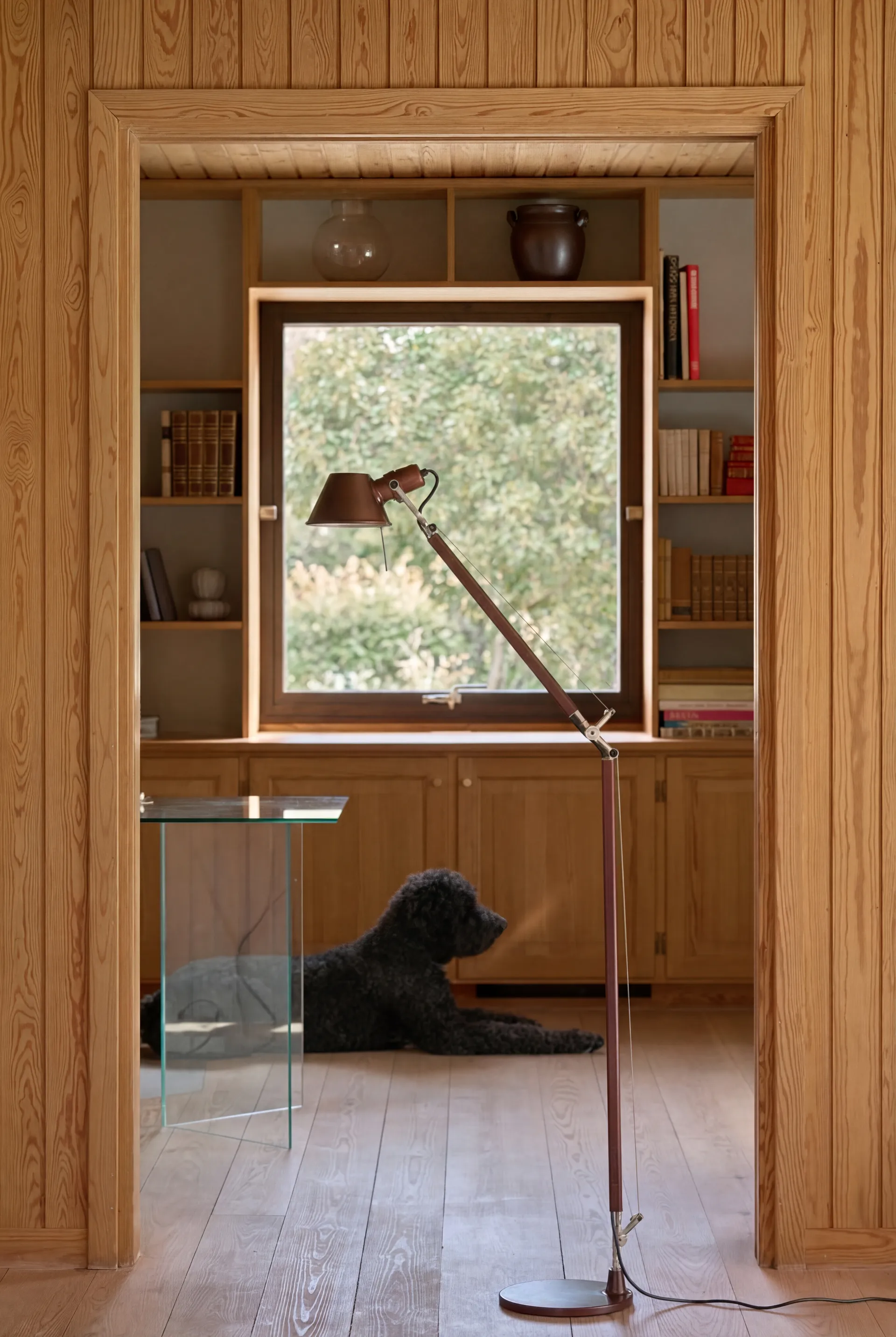 Tolomeo Reading floor lamp E27 special edition - Brown metallic, Lamp base Artemide
