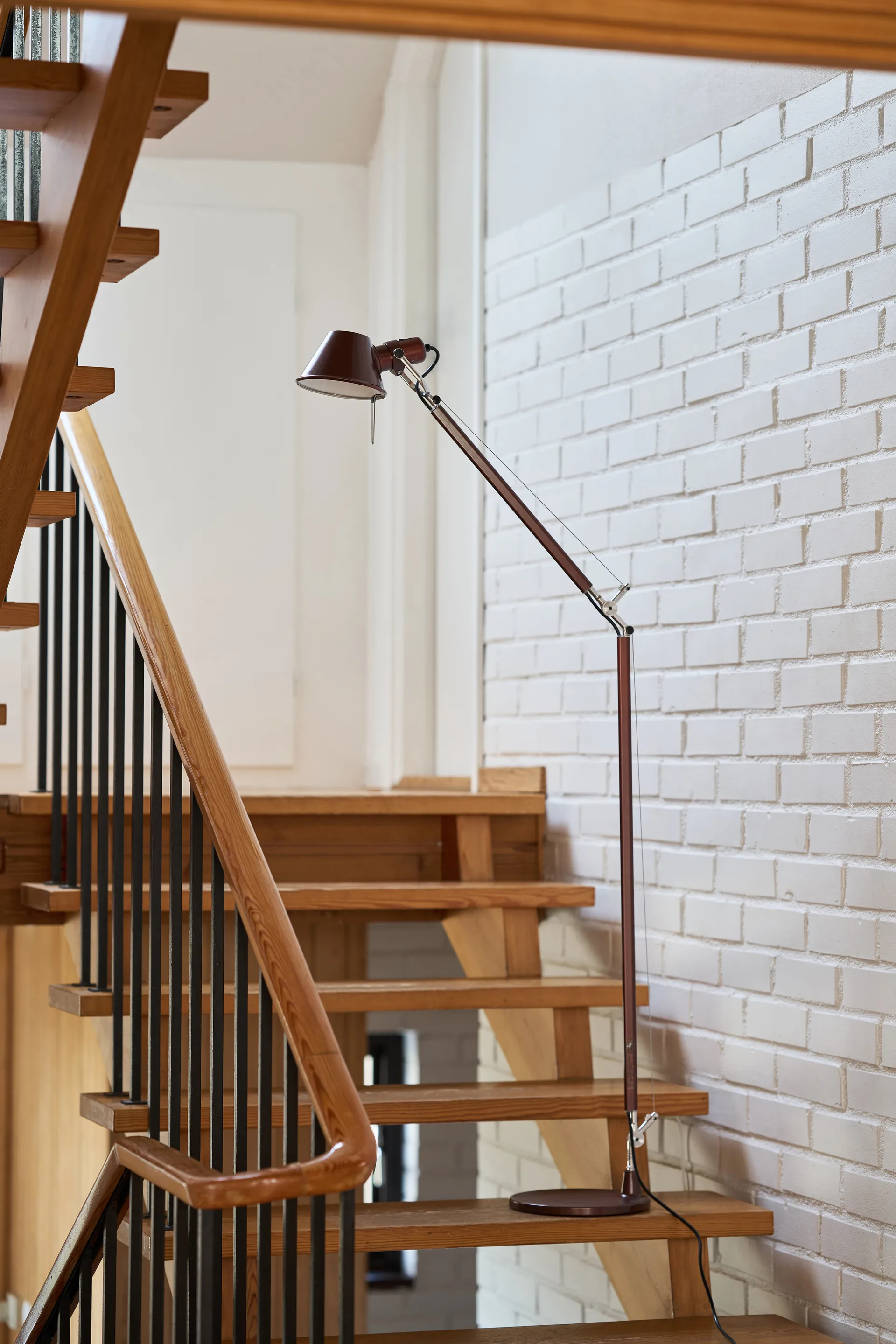Tolomeo Reading floor lamp E27 special edition - Brown metallic, Lamp base Artemide