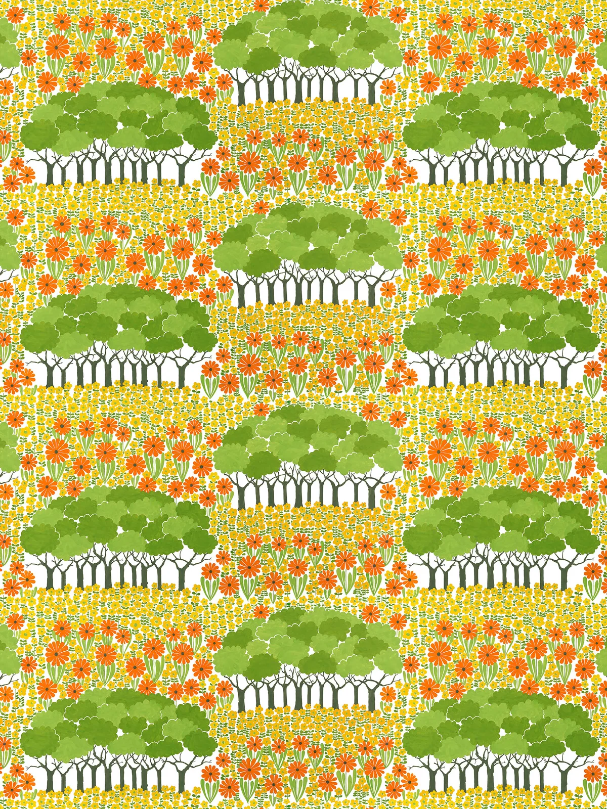 Arvidssons Textil Allé fabric Yellow-green