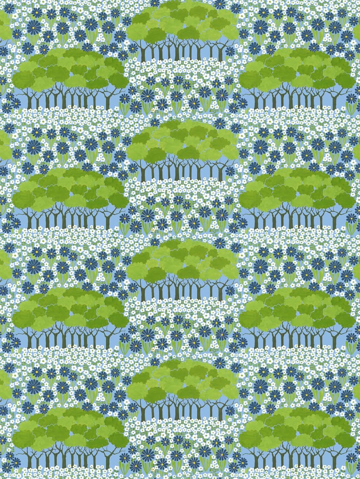 Allé oilcloth - Green-blue - Arvidssons Textil