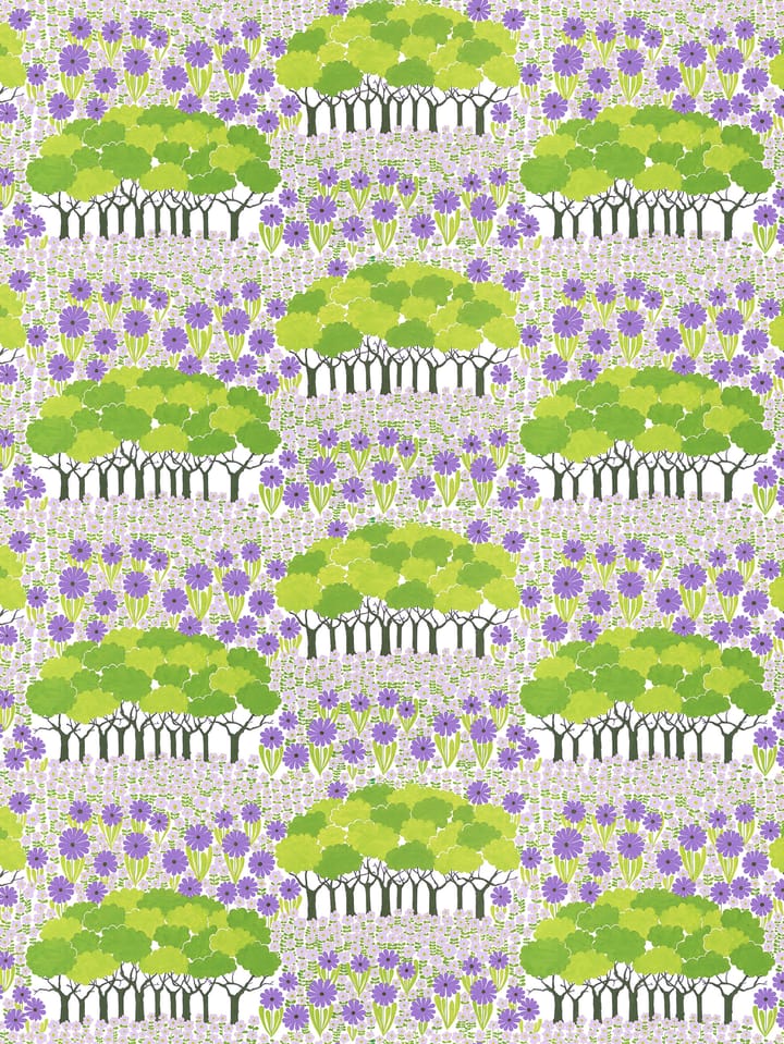 Allé oilcloth - Green-purple - Arvidssons Textil