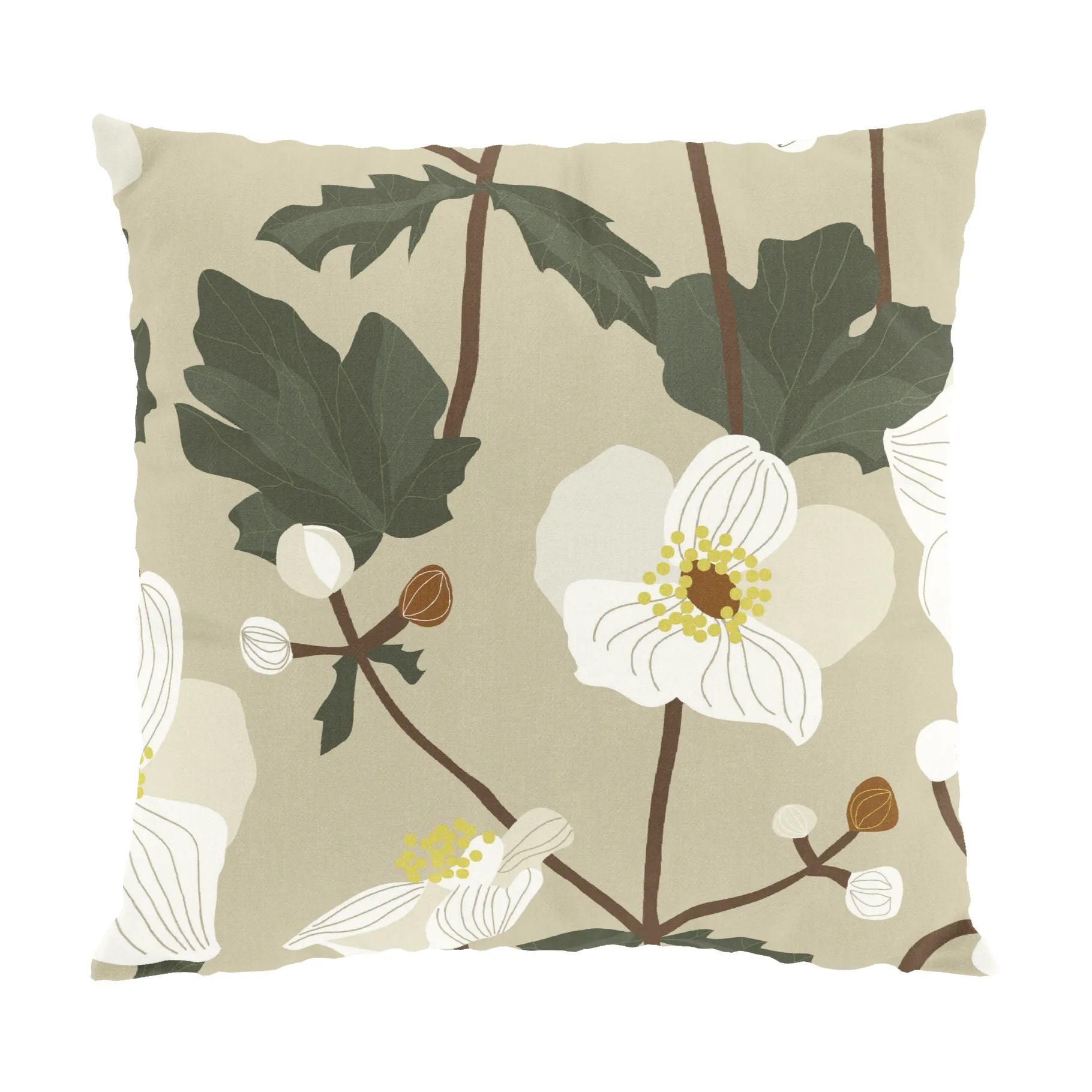 Anemon cushion cover 47x47 cm, Beige Arvidssons Textil