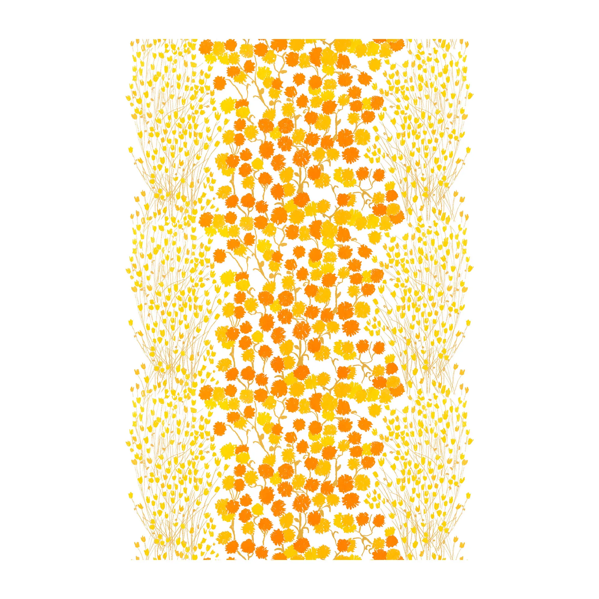 Ängen fabric, Yellow-orange Arvidssons Textil