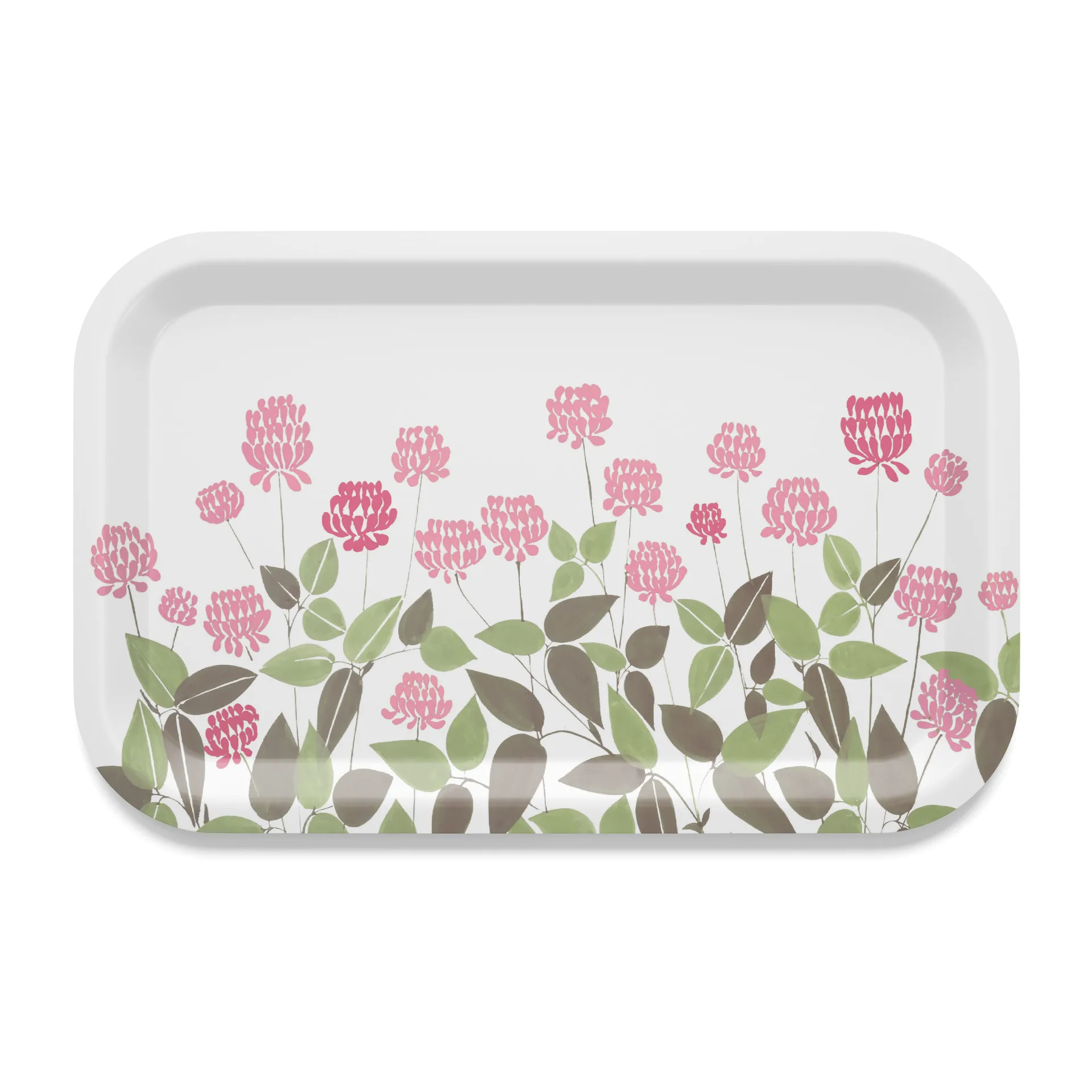 Ängsmark tray 20x27 cm, Green-pink Arvidssons Textil