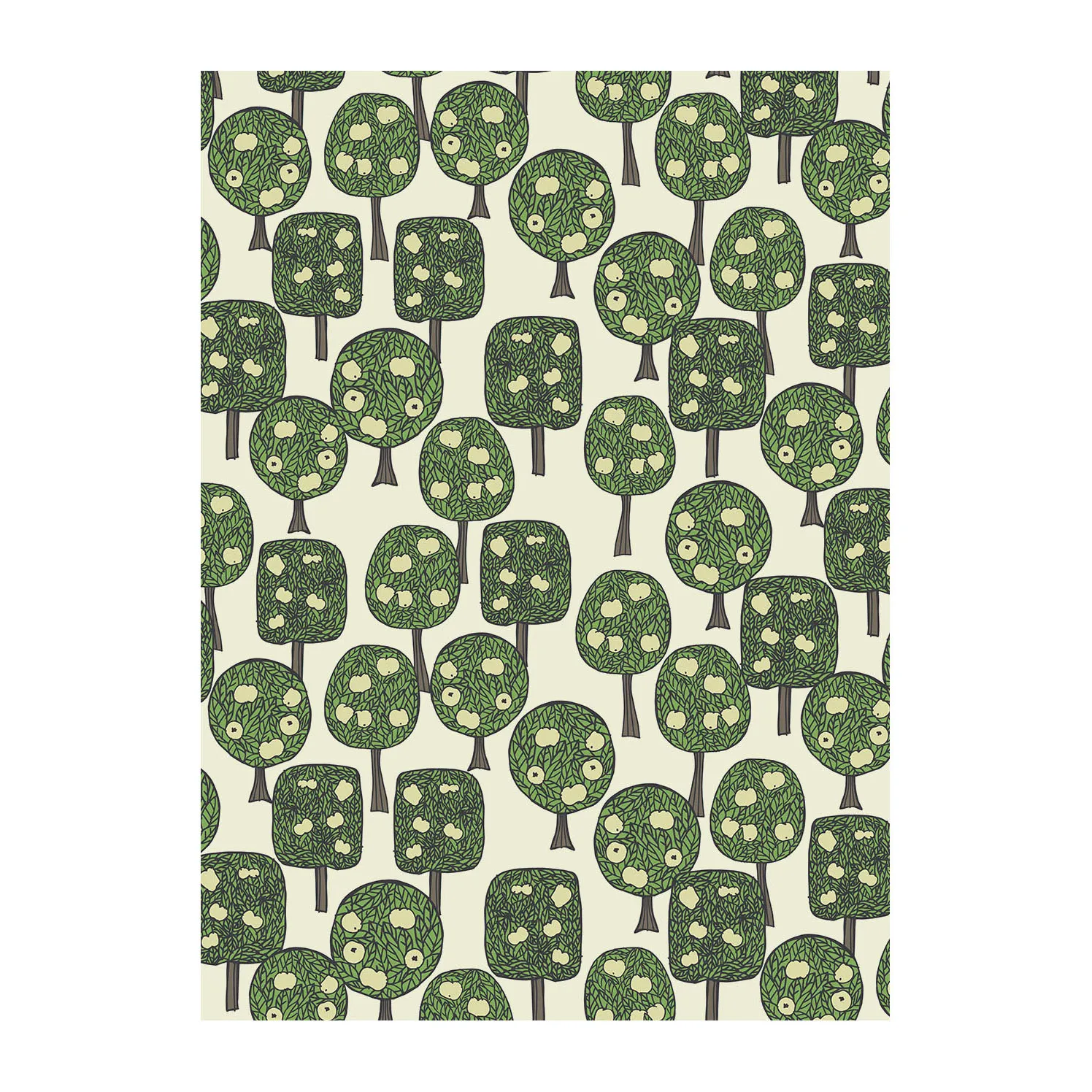 Äppelskogen oilcloth, Light green Arvidssons Textil