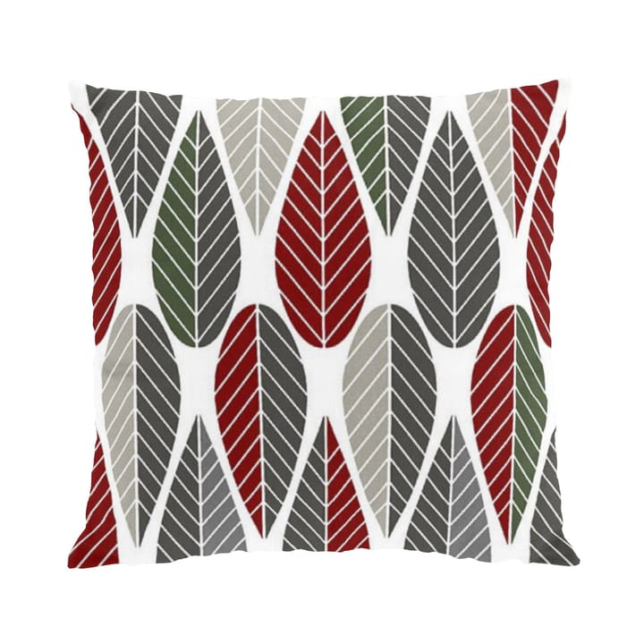 Blader cushion cover - red-green - Arvidssons Textil