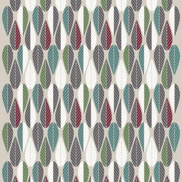 Blader fabric - burgundy-green-grey - Arvidssons Textil