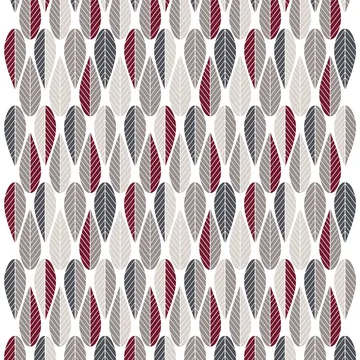 Blader fabric - grey-red - Arvidssons Textil
