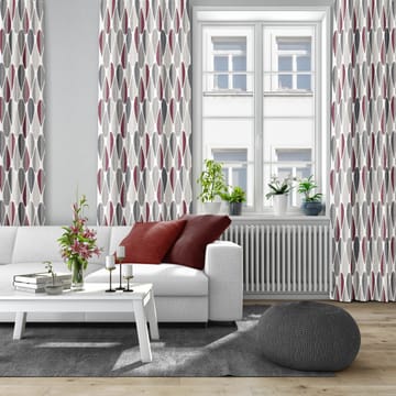 Blader fabric - grey-red - Arvidssons Textil