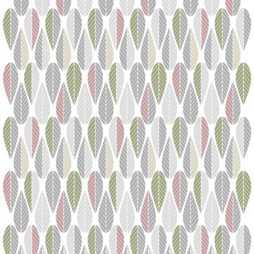 Blader fabric - pink-grey-green - Arvidssons Textil