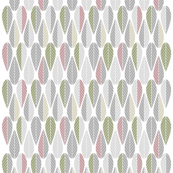 Blader fabric - pink-grey-green - Arvidssons Textil