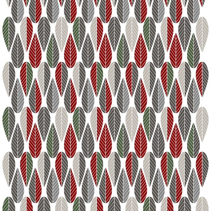Blader fabric - red-green - Arvidssons Textil