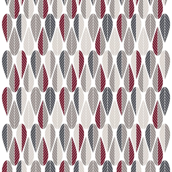 Blader oilcloth - grey-red - Arvidssons Textil