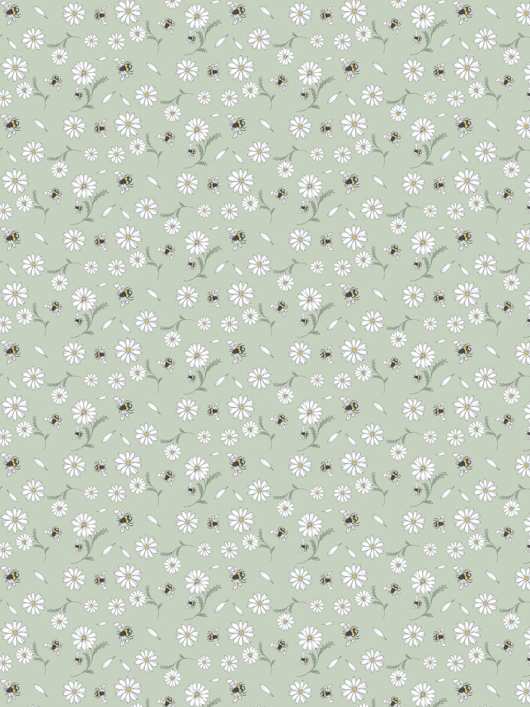 Blomstersurr oilcloth, Green Arvidssons Textil