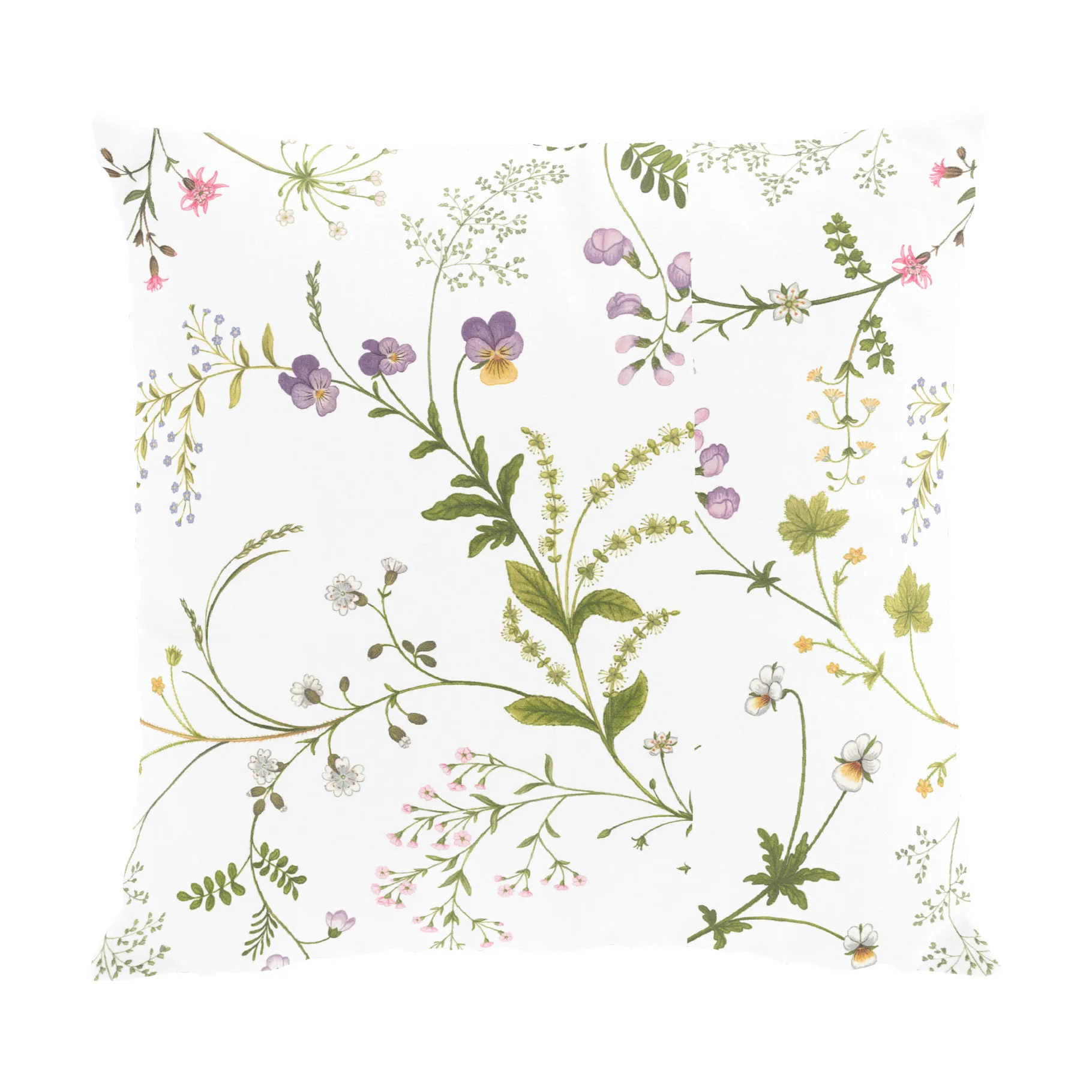 Blomsteryra cushion cover 47x47 cm, Green Arvidssons Textil