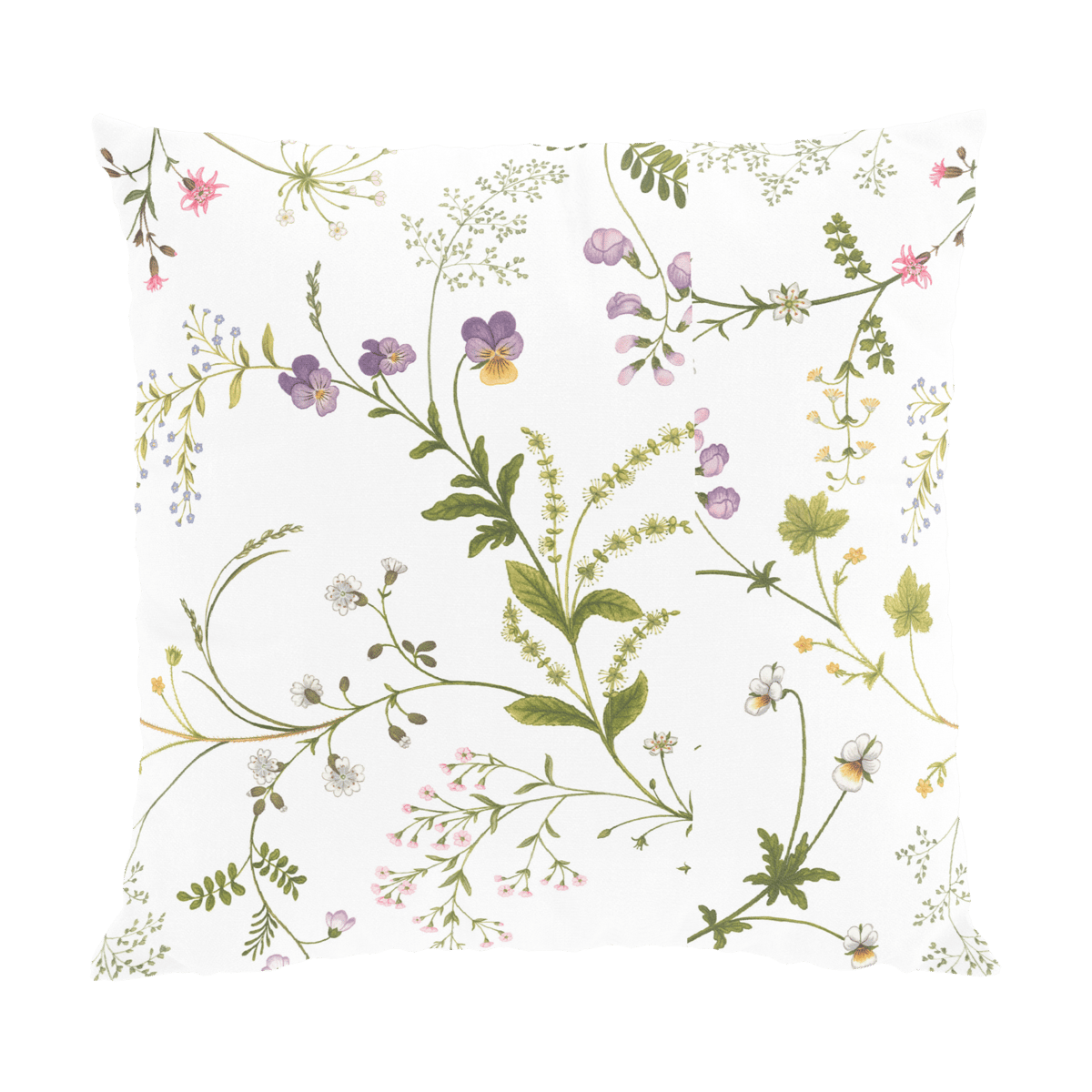 Arvidssons Textil Blomsteryra cushion cover 47x47 cm Green