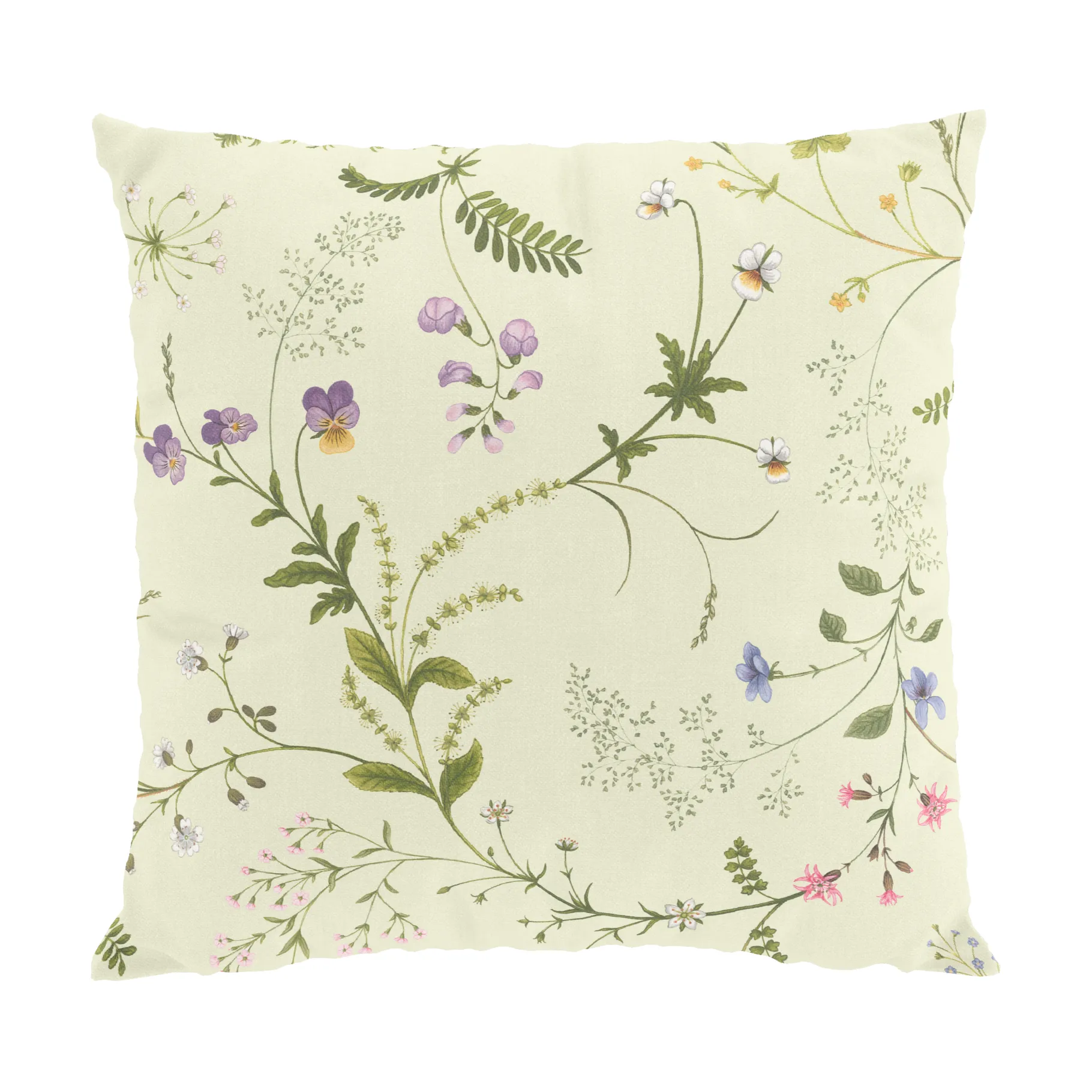 Blomsteryra cushion cover 47x47 cm, Yellow Arvidssons Textil