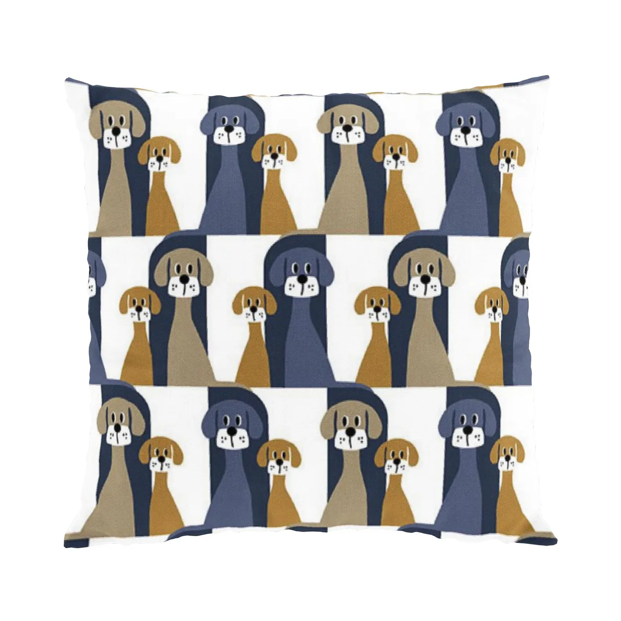 Arvidssons Textil Buster cushion cover 47x47 cm blue-beige