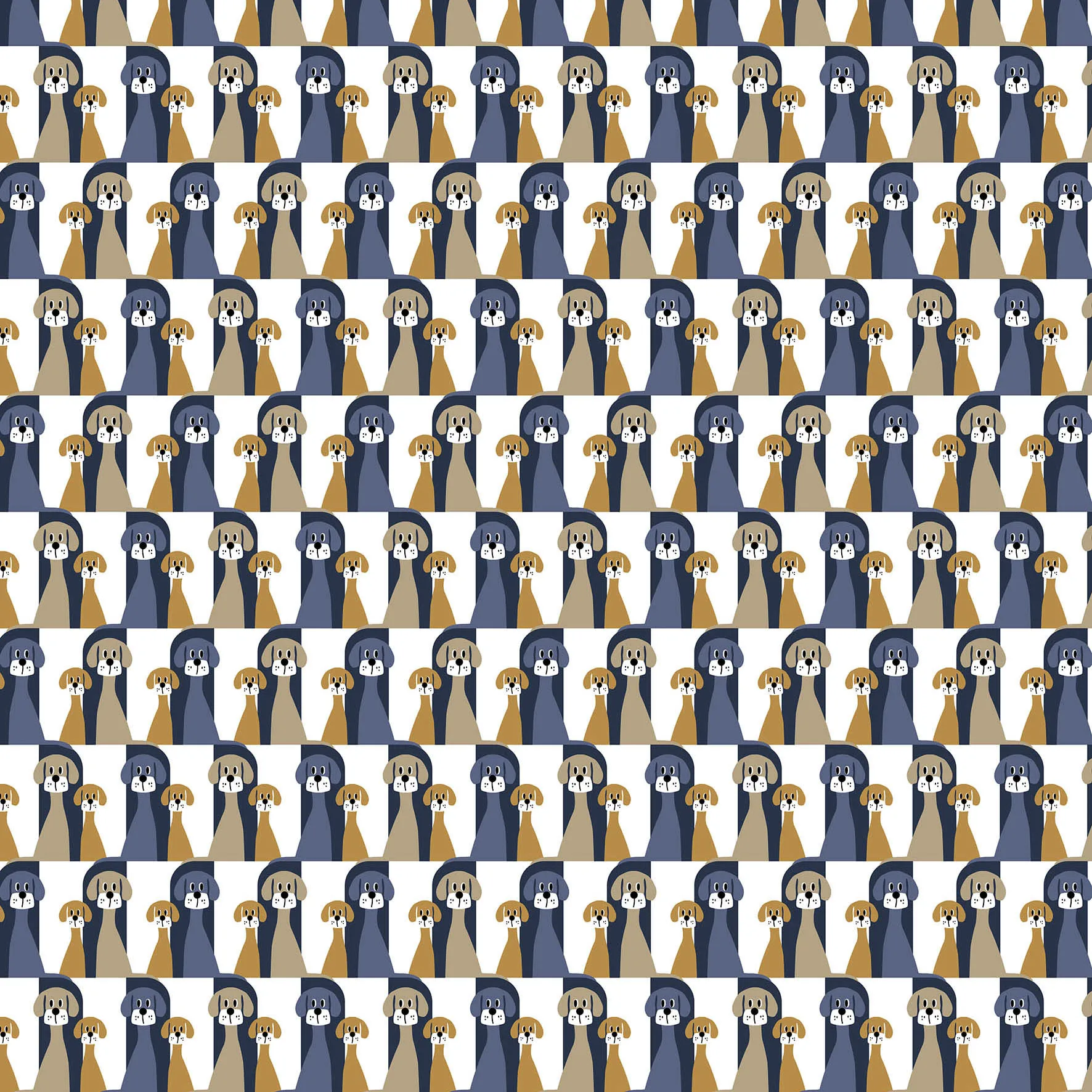 Buster fabric, blue-beige Arvidssons Textil