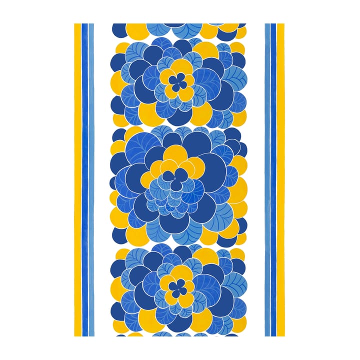 Cirrus oilcloth - Blue-yellow - Arvidssons Textil