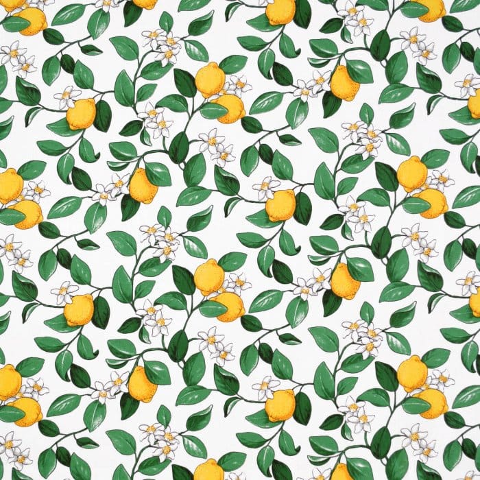 Citronlycka oilcloth - white - Arvidssons Textil