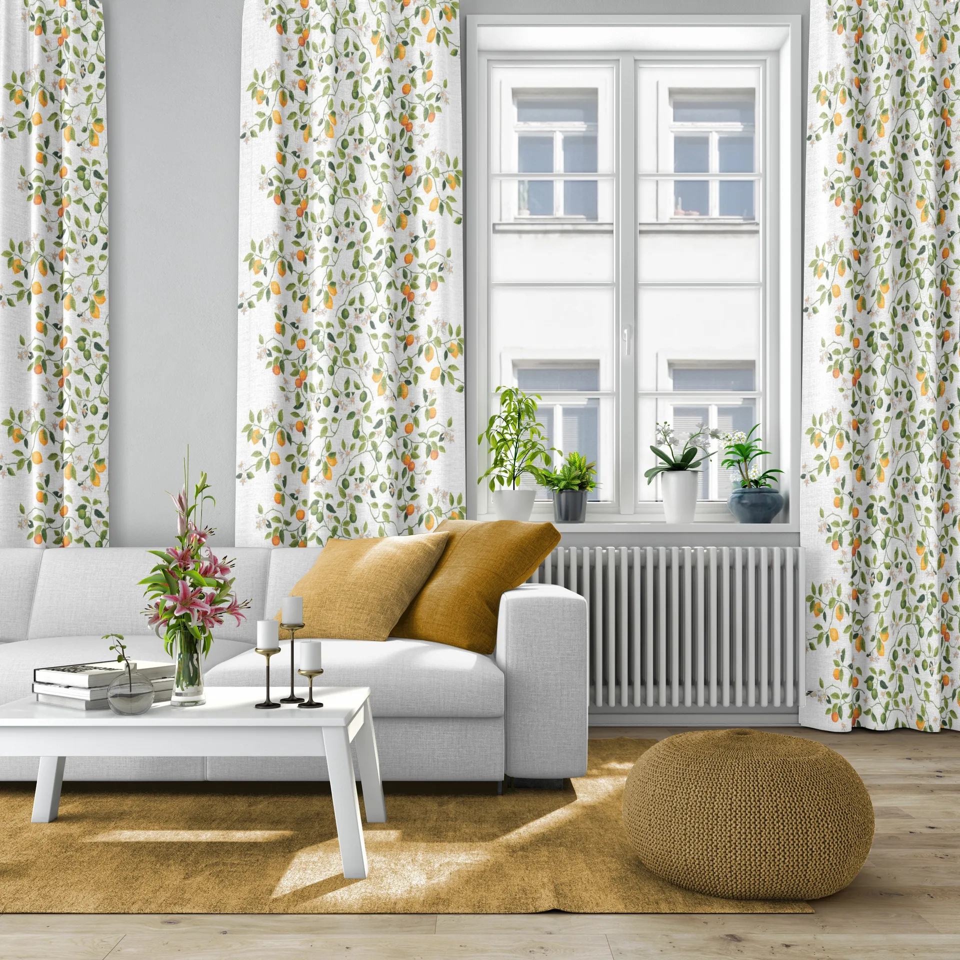 Citrusträdet fabric, Green-green Arvidssons Textil