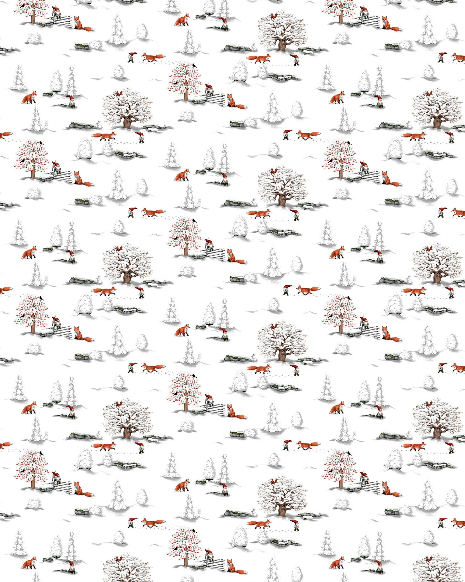 Ekhagen fabric, Off white Arvidssons Textil