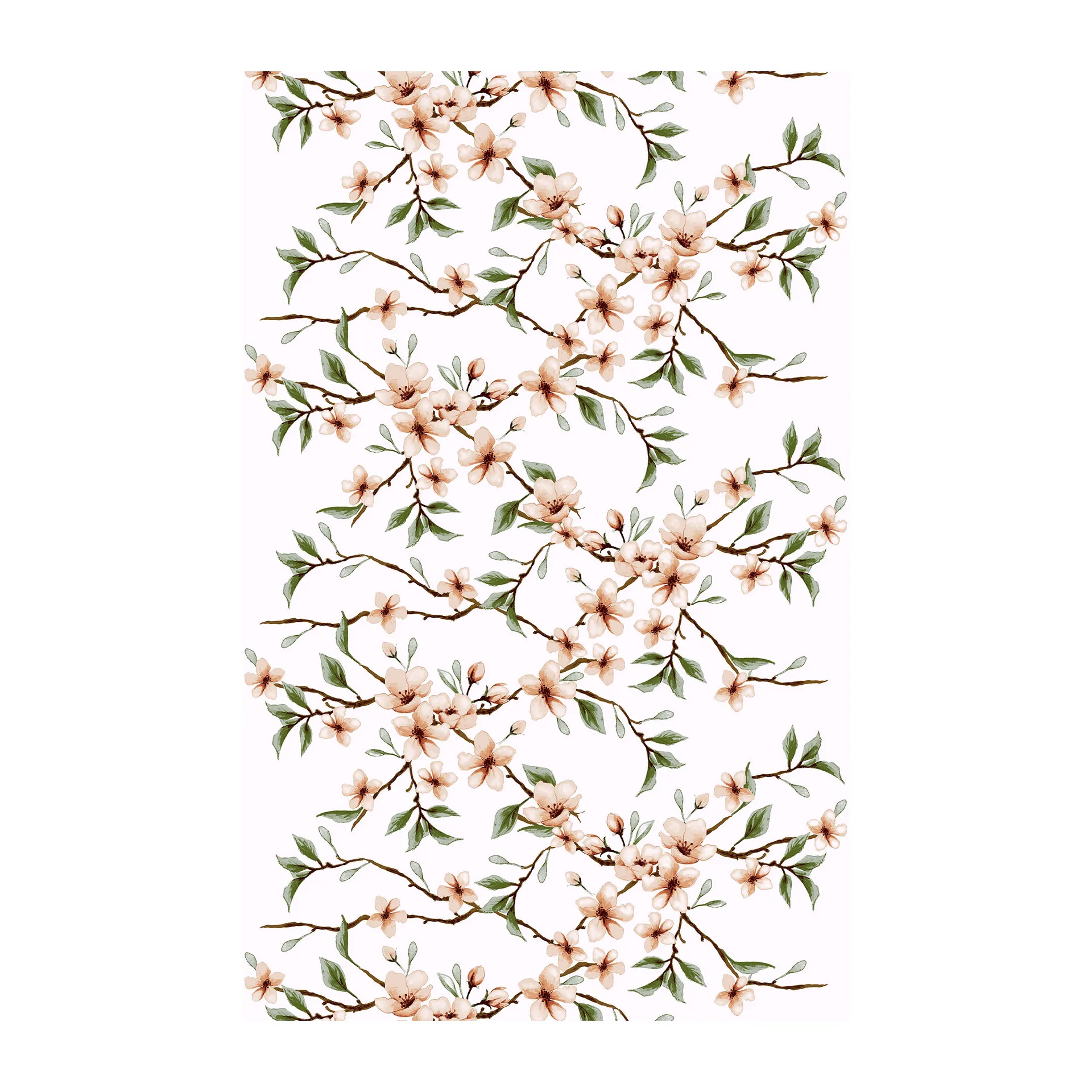 Fägring fabric, Peach-white Arvidssons Textil
