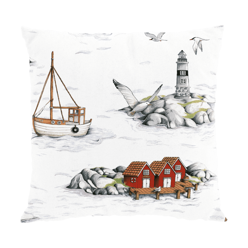Arvidssons Textil Fiskeskär cushion cover 47x47 cm White