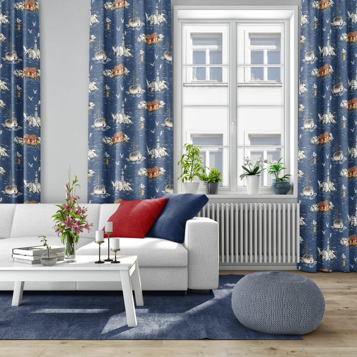 Fiskeskär fabric - Blue - Arvidssons Textil