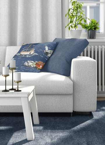 Fiskeskär pillowcase 47x47 cm - Blue - Arvidssons Textil